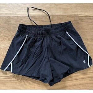 Woman’s SPYDER Running Shorts Black Reflective Seams S Athleisure Workout Gym